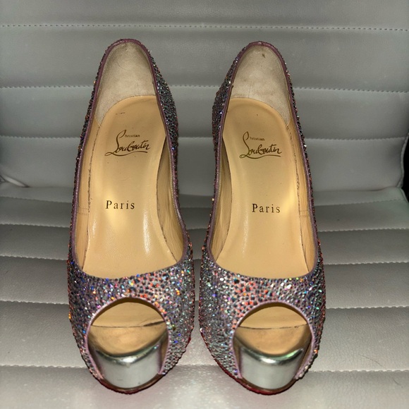 Crystal Embellished Christian Louboutin heels - Picture 3 of 11
